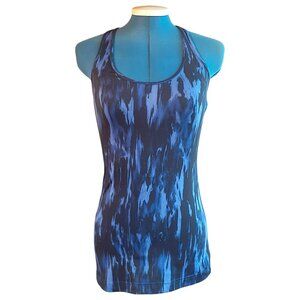 Lululemon Cool Racerback Tank Painted Animal Sprinkler Black Print Women’s Top